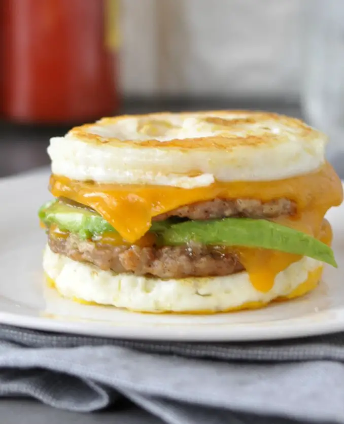 Keto Sausage And Egg Breakfast Sandwich