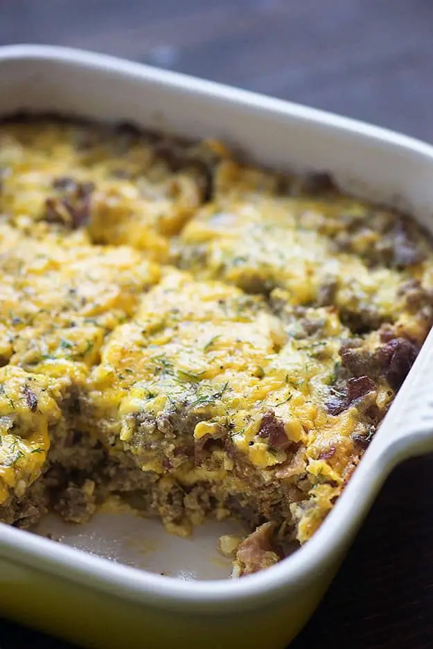 Keto Bacon Cheeseburger Casserole