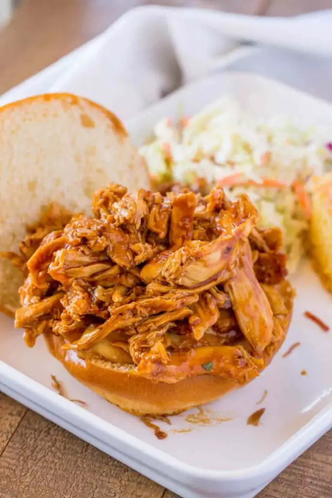BBQ Pulled Chicken Burger with Sauce
