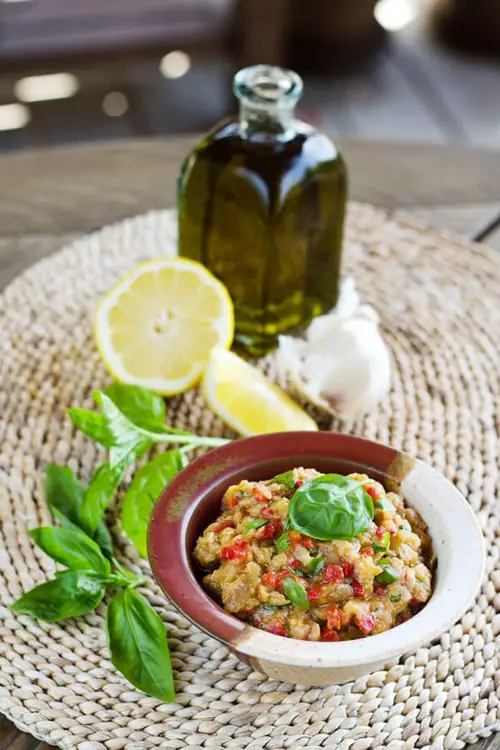 Grilled Eggplant and Roasted Red Pepper Dip