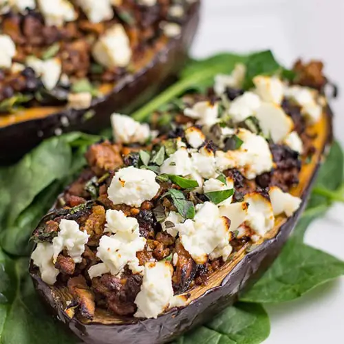 Keto Lamb Stuffed Eggplant Recipe