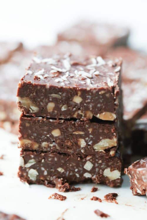 Low Carb No-Bake Chocolate Coconut Bars