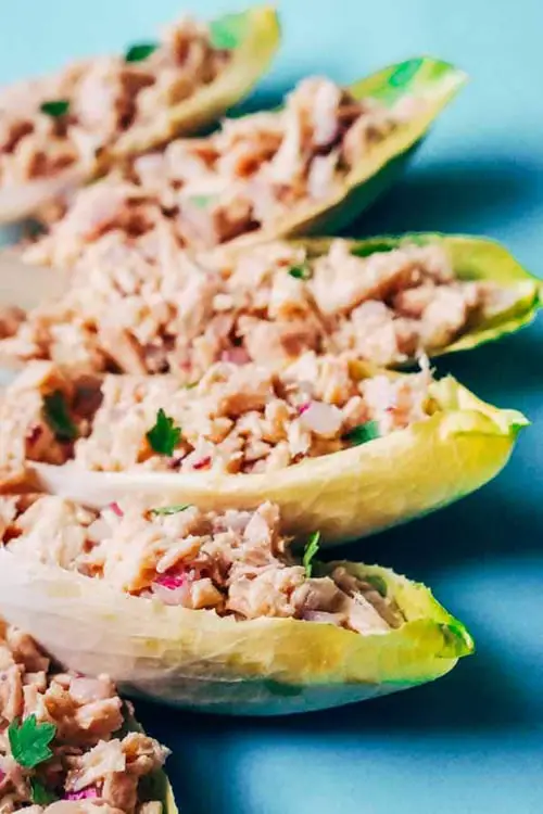 Tuna Stuffed Endive with Avocado Oil Vinaigrette