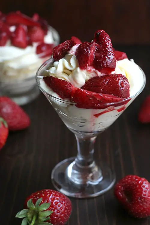 Mascarpone Mousse with Roasted Strawberries