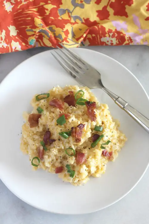 Cheesy Cheddar Cauliflower Rice