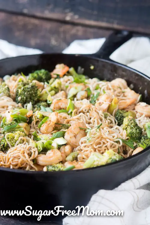 LOW CARB SHRIMP RAMEN STIR FRY