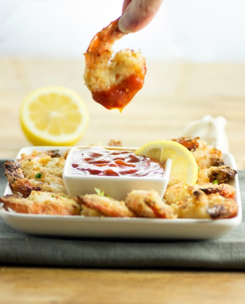 OVEN FRIED GARLIC PARMESAN SHRIMP