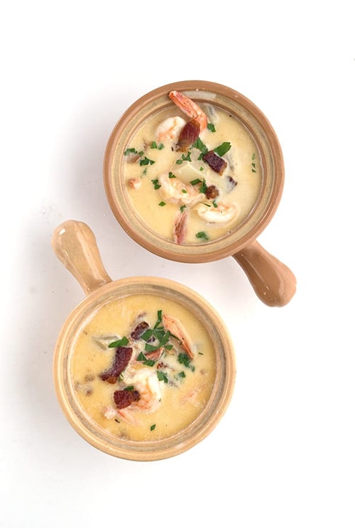 SHRIMP AND BACON CHOWDER