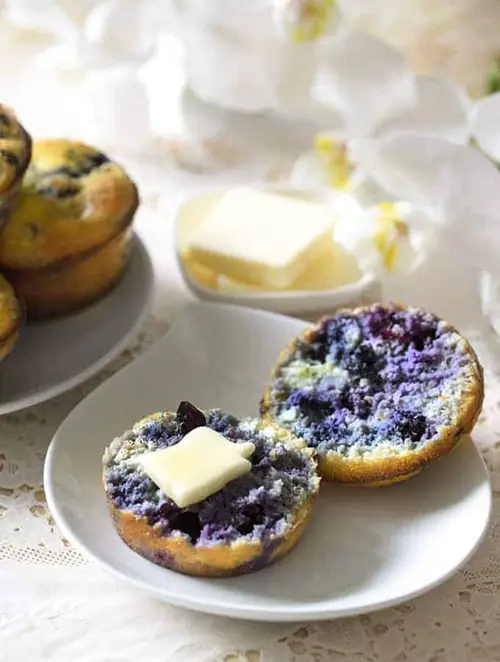 Keto Blueberry Sour Cream Muffins