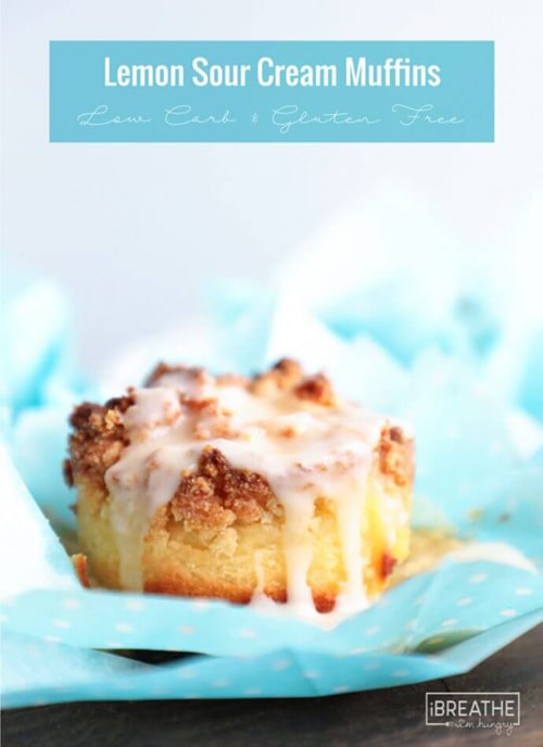 Keto Lemon Sour Cream Muffins