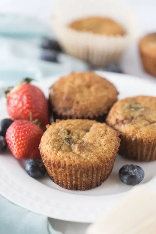 Keto Mixed Berry Muffins