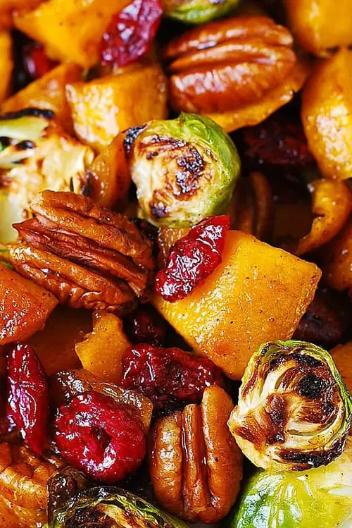 Roasted Brussels Sprout And Cinnamon Butternut