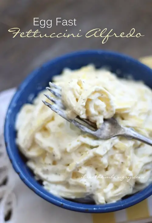 Egg Fast Keto Alfredo Fettuccini