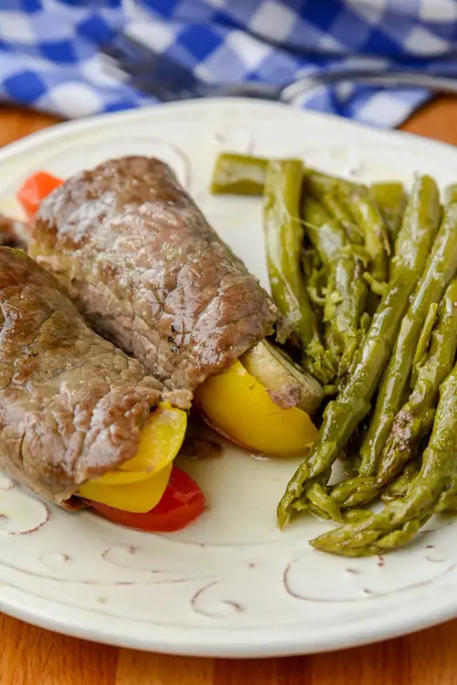 Instant Pot Or Foodi Keto Steak Rolls And Asparagus