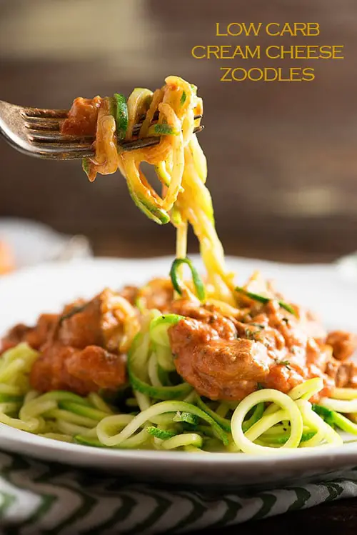 Zucchini Cream Cheese Spaghetti