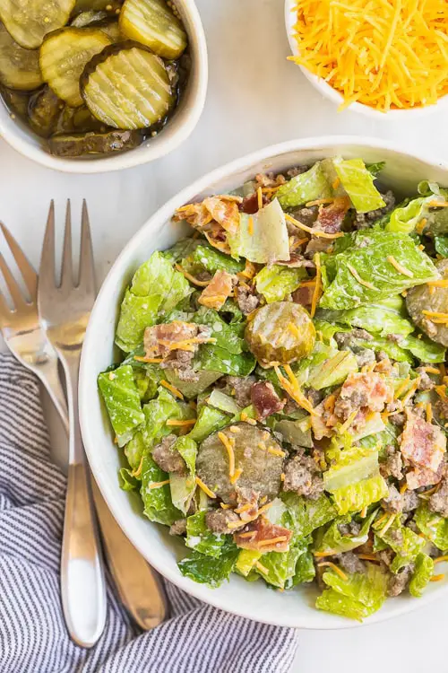 Low Carb Burger Recipes: Keto Bacon Cheeseburger Salad