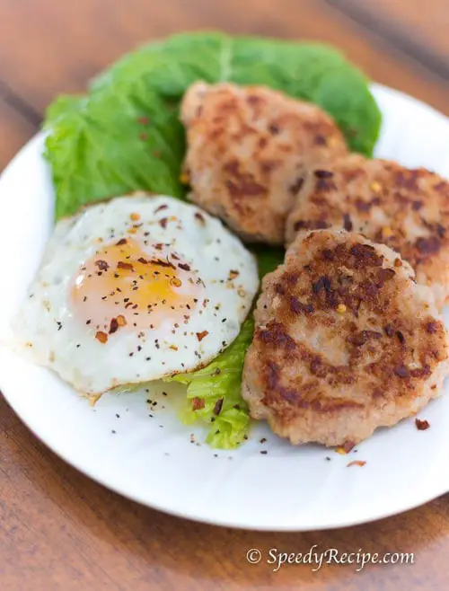 Low Carb Burger Recipes: Keto Shrimp and Pork Burger with Fried Egg