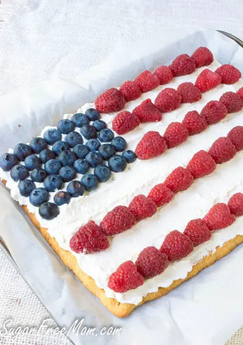 Low Carb Patriotic Desert Pizza